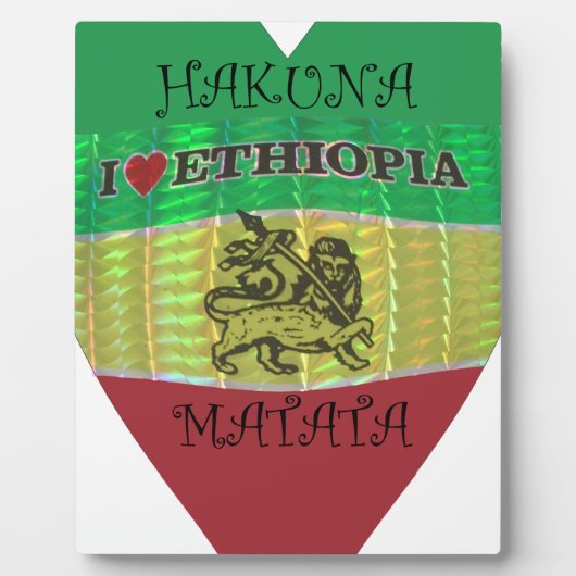 Hakuna Matata I Liebe Ethiopia Colors.png Fotoplatte (Vorderseite)