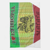 Hakuna Matata I Liebe Ethiopia Colors.png Geschirrtuch (Vertikal)