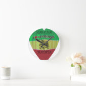 Hakuna Matata I Liebe Ethiopia Colors.png Runde Wanduhr (Zuhause)