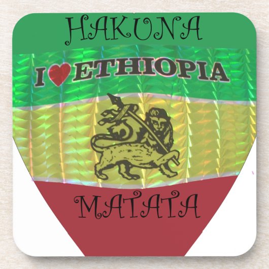 Hakuna Matata I Liebe Ethiopia Colors.png Untersetzer (Vorderseite)