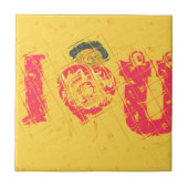 Hakuna Matata I Liebe U Swahili Wort Text Bedeutun Fliese (Vorderseite)