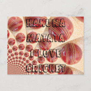 Hakuna Matata Ich liebe Cricket Postkarte