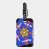Hakuna Matata Iridiscent Blue Gepäckanhänger (Vorderseite vertikal)