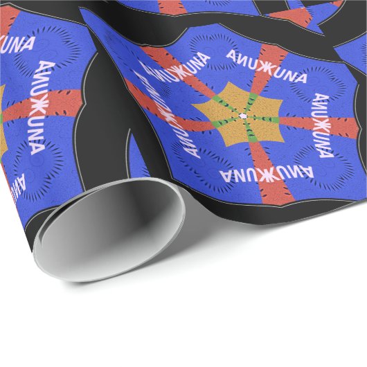 Hakuna Matata Iridiscent Blue Geschenkpapier (Rolleneckpunkt)
