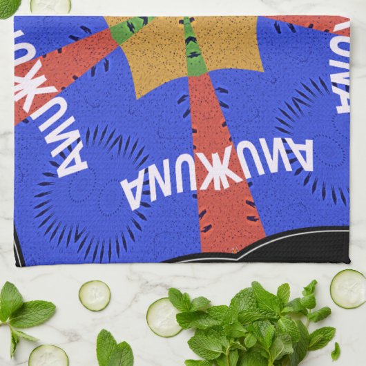 Hakuna Matata Iridiscent Blue Handtuch (Gefaltet)