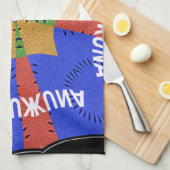 Hakuna Matata Iridiscent Blue Handtuch (Viertel Falte)