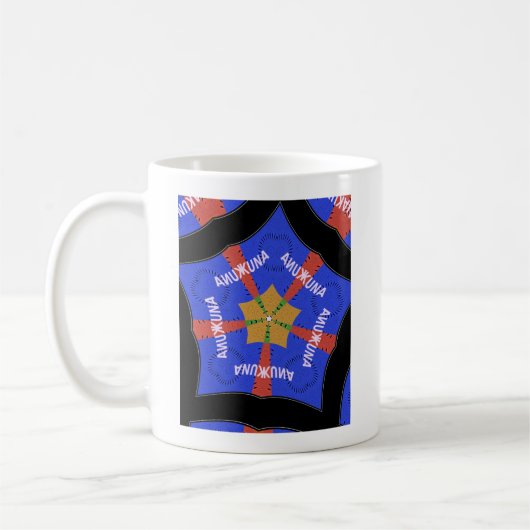 Hakuna Matata Iridiscent Blue Kaffeetasse (Links)