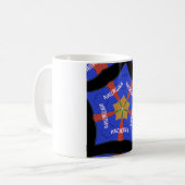 Hakuna Matata Iridiscent Blue Kaffeetasse (Vorderseite Links)