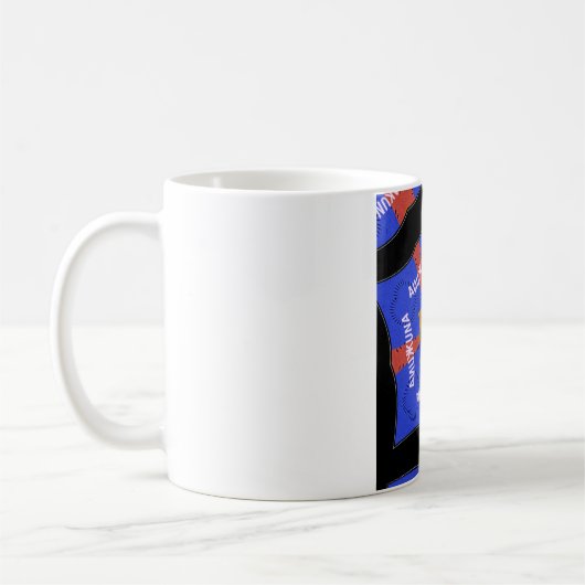 Hakuna Matata Iridiscent Blue Kaffeetasse (Links)
