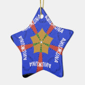 Hakuna Matata Iridiscent Blue Keramik Ornament (Links)