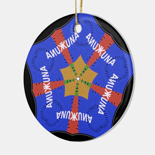 Hakuna Matata Iridiscent Blue Keramikornament (Links)