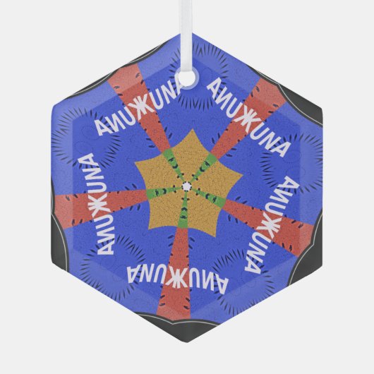 Hakuna Matata Iridiscent Blue Ornament Aus Glas (Vorderseite)