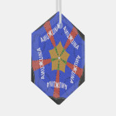 Hakuna Matata Iridiscent Blue Ornament Aus Glas (Vorderseite Rechts)