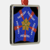 Hakuna Matata Iridiscent Blue Ornament Aus Metall (Rechts)