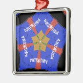 Hakuna Matata Iridiscent Blue Ornament Aus Metall (Links)