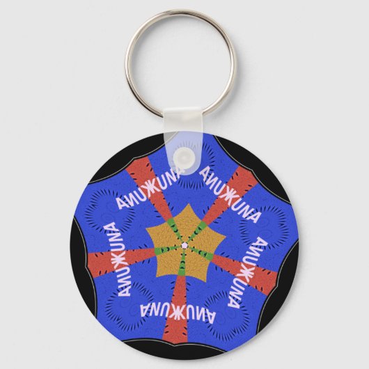 Hakuna Matata Iridiscent Blue Schlüsselanhänger (Vorderseite)