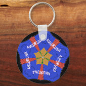 Hakuna Matata Iridiscent Blue Schlüsselanhänger (Vorderseite)