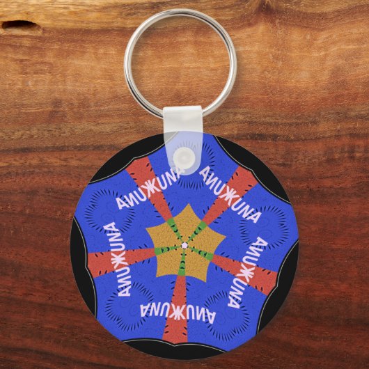 Hakuna Matata Iridiscent Blue Schlüsselanhänger (Vorderseite)