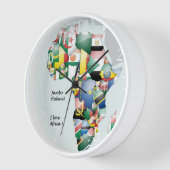 Hakuna Matata Jambo Habari Afrika ! I Liebe Afrika Wanduhr (Winkel)