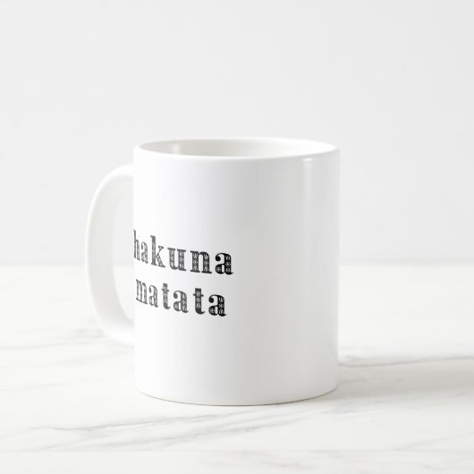 Hakuna Matata Kaffeetasse (Vorderseite Links)