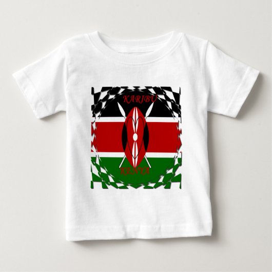 Hakuna matata Karaibu Kenya Baby T-shirt (Vorderseite)