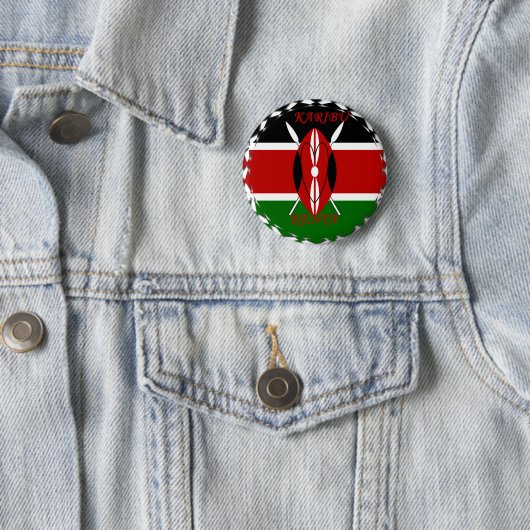 Hakuna matata Karaibu Kenya Button (Beispiel)