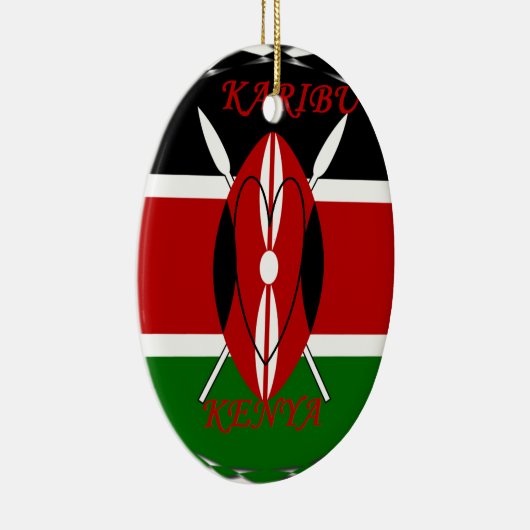 Hakuna matata Karaibu Kenya Keramikornament (Rechts)