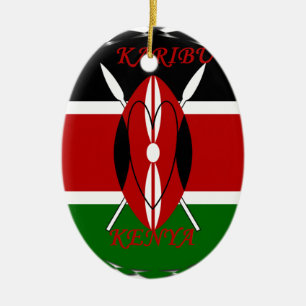 Hakuna matata Karaibu Kenya Keramikornament