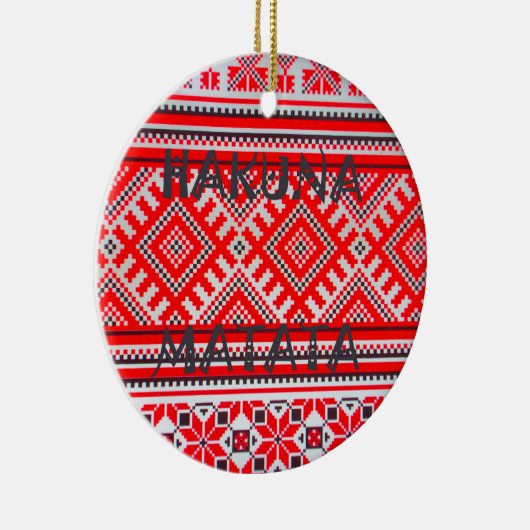 Hakuna Matata - Keine Sorge Swahili Art Collection Keramik Ornament (Rechts)