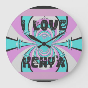 Hakuna Matata Kenia Große Wanduhr