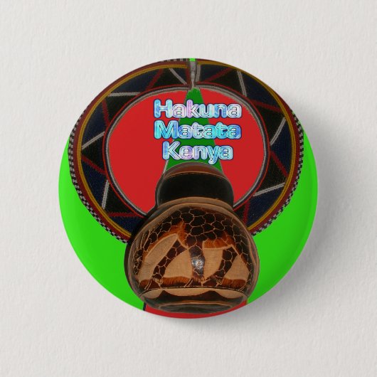 Hakuna Matata Kenya Art Print Button (Vorderseite)