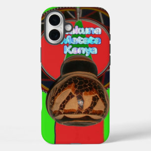 Hakuna Matata Kenya Art Print iPhone 16 Plus Hülle