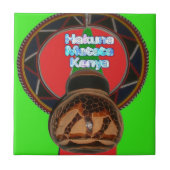 Hakuna Matata Kenya Art Print Fliese (Vorderseite)