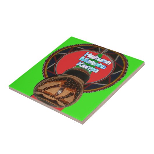 Hakuna Matata Kenya Art Print Fliese (Seite)