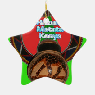 Hakuna Matata Kenya Art Print Keramikornament