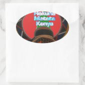 Hakuna Matata Kenya Art Print Ovaler Aufkleber (Tasche)