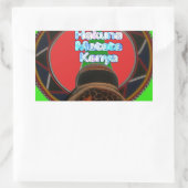 Hakuna Matata Kenya Art Print Rechteckiger Aufkleber (Tasche)