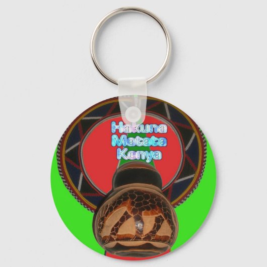 Hakuna Matata Kenya Art Print Schlüsselanhänger (Vorderseite)