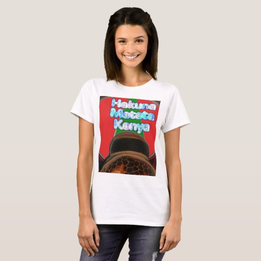 Hakuna Matata Kenya Art Print T-Shirt (Vorne ganz)