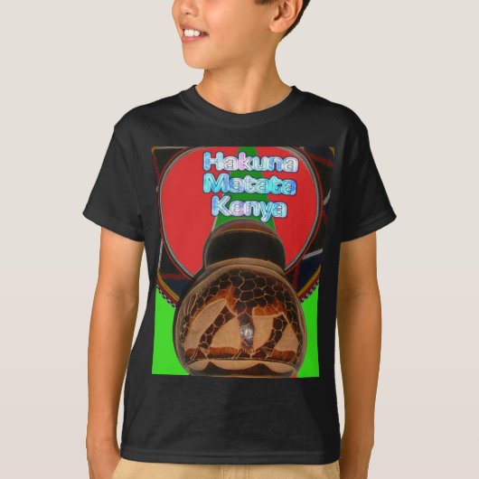Hakuna Matata Kenya Art Print T-Shirt (Vorderseite)