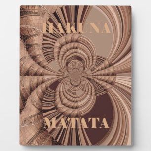 Hakuna Matata Kenya Giraffe Safari Woven Sourveni Fotoplatte