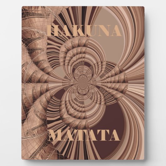 Hakuna Matata Kenya Giraffe Safari Woven Sourveni Fotoplatte (Vorderseite)