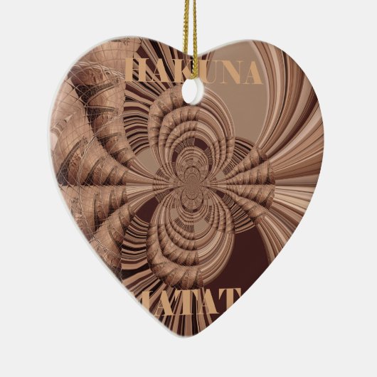 Hakuna Matata Kenya Giraffe Safari Woven Sourveni Keramik Ornament (Rechts)