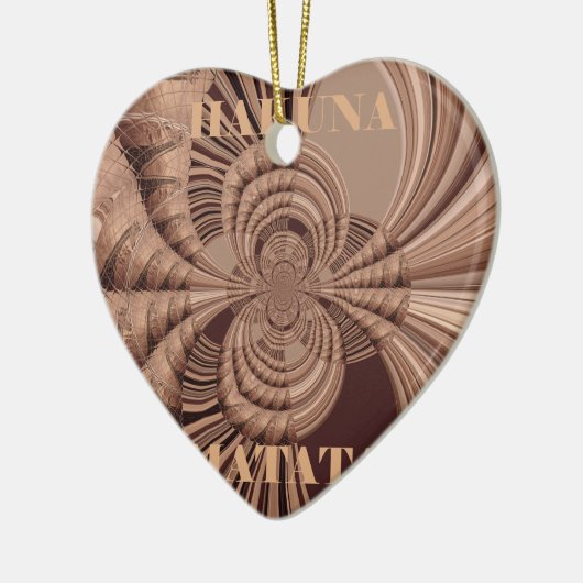 Hakuna Matata Kenya Giraffe Safari Woven Sourveni Keramik Ornament (Links)