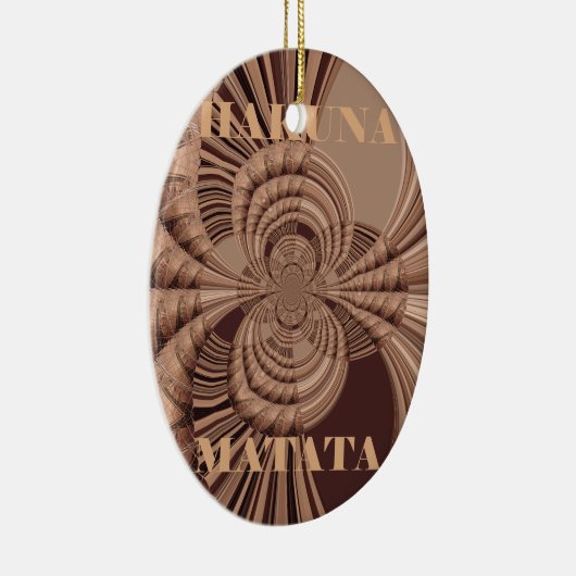 Hakuna Matata Kenya Giraffe Safari Woven Sourveni Keramikornament (Rechts)