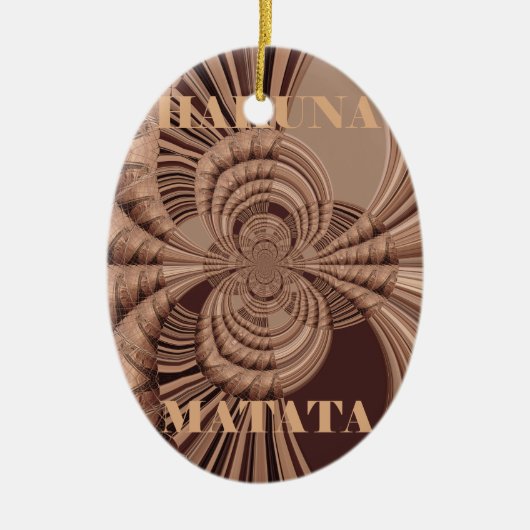 Hakuna Matata Kenya Giraffe Safari Woven Sourveni Keramikornament (Vorne)