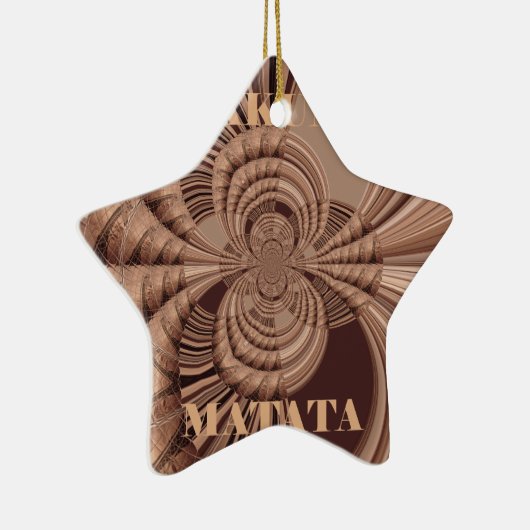 Hakuna Matata Kenya Giraffe Safari Woven Sourveni Keramikornament (Rechts)