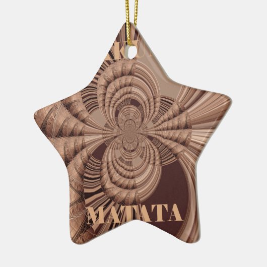 Hakuna Matata Kenya Giraffe Safari Woven Sourveni Keramikornament (Links)
