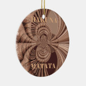 Hakuna Matata Kenya Giraffe Safari Woven Sourveni Keramikornament (Rechts)