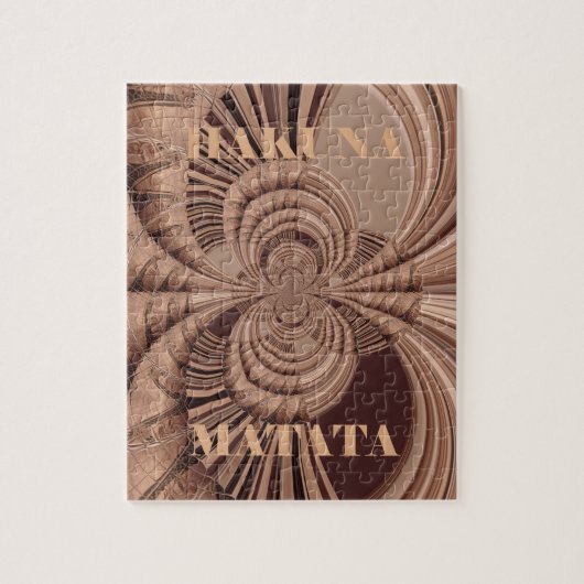 Hakuna Matata Kenya Giraffe Safari Woven Sourveni Puzzle (Vertikal)